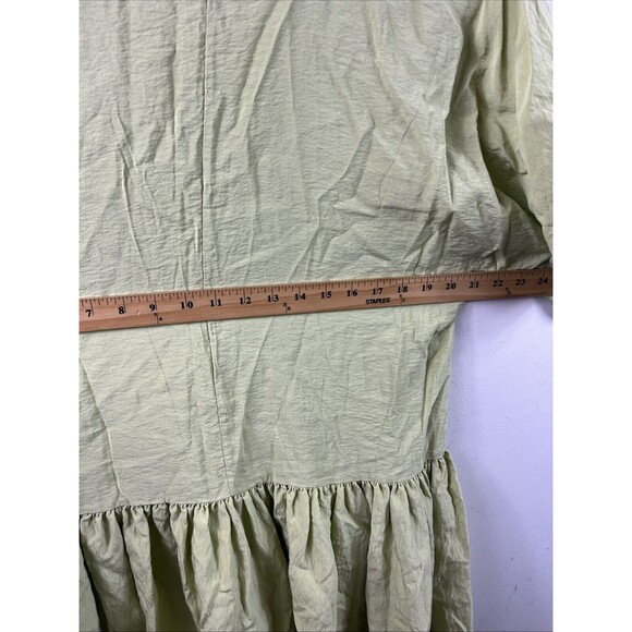 Weekday Women’s Green Minou Short Dress Size Small V Neck Short Sleeve - Picture 7 of 7